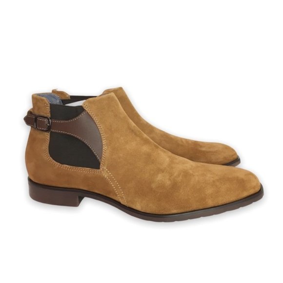 Stacy Adams Other - Stacy Adams Men's Roane Brown Tan Suede Leather Chelsea Boots Size 11.5 NEW